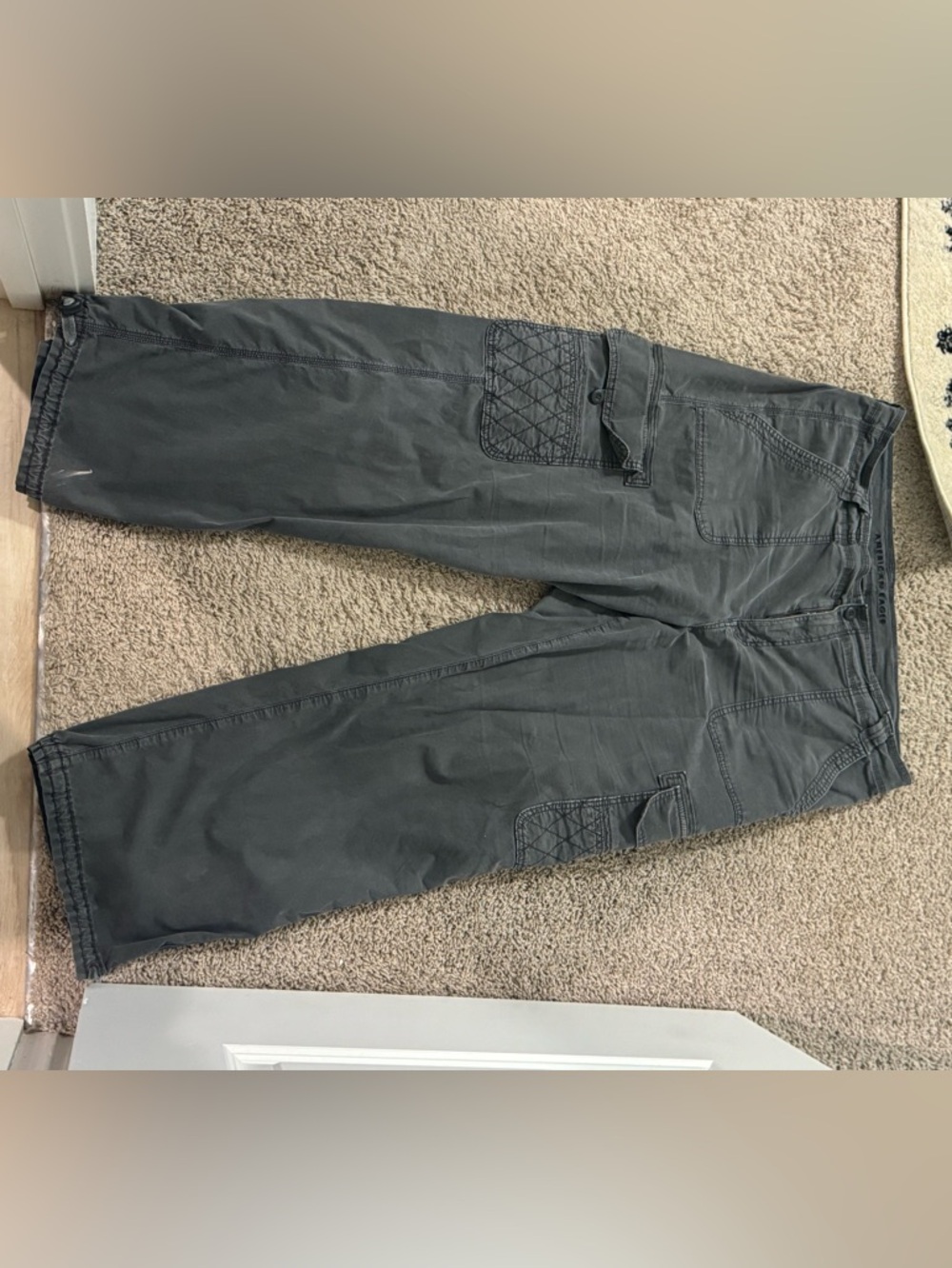 Women’s Casual Cargo Pants in Dark Gray